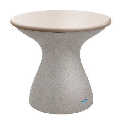 Ledge Lounger Autograph Standard Side Table - Cloud Lid, Sandstone Base